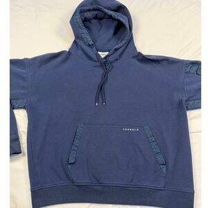 YoungLA Always Improving Graphic Hoodie Blue Large Utility Pocket '21 Streetwear